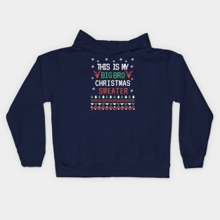 This is my big bro christmas sweater Kids Hoodie